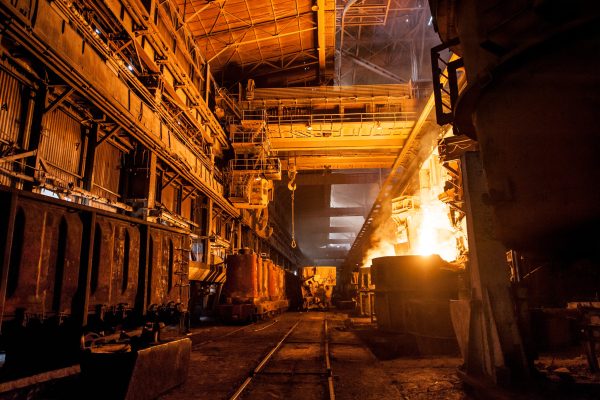 Production process in the steel mill